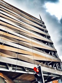 Low angle view of modern building against sky