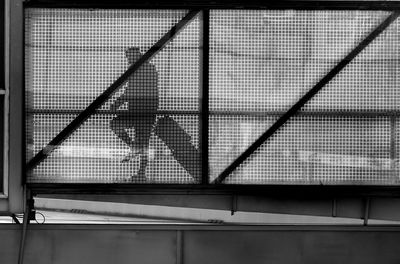 Low angle view of window in building