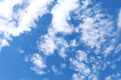 Low angle view of clouds in sky