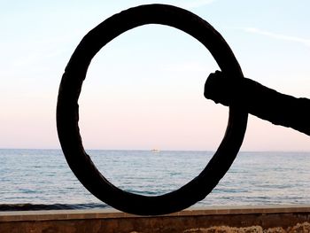 Close-up of sea against clear sky