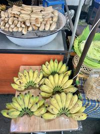 High angle view of fruits for sale in market