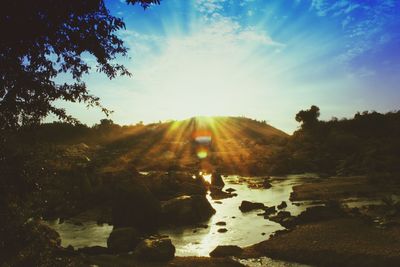 Sunset over river