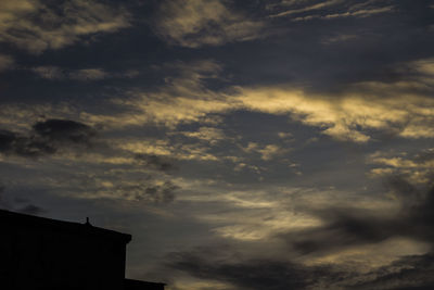 Low angle view of cloudy sky