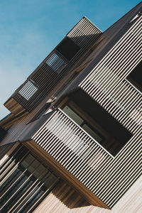 Low angle view of modern building against sky