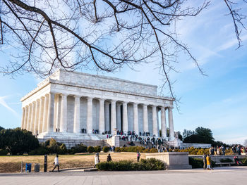 Built structure against sky in city