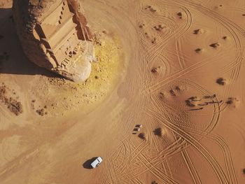 High angle view of sand