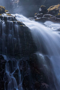 Close up of waterfall at giessbach falls