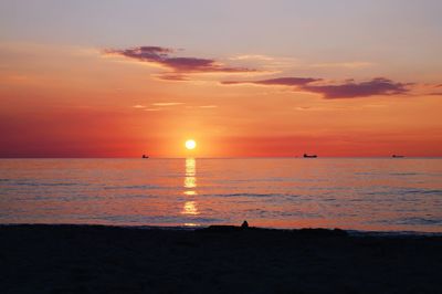 Sunset over sea