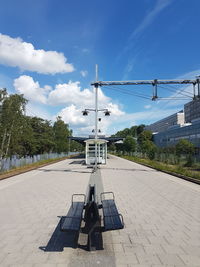 View of railroad tracks against sky
