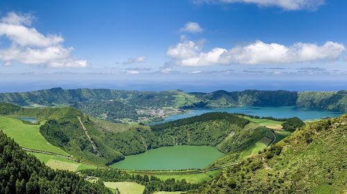 Panoramic view of landscape against sky