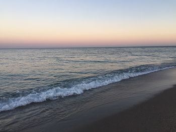View of sea at sunset