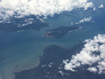 Aerial view of cloudy sky