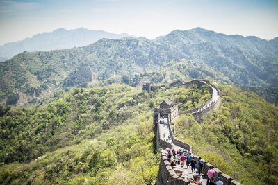 People on mountain landscape