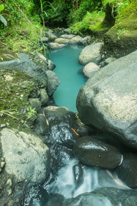 Rocks in lake