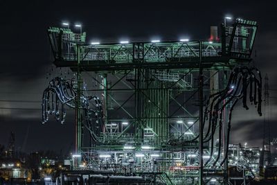 Illuminated city at night