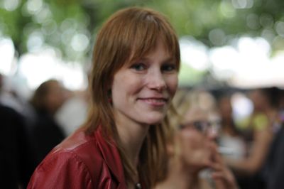 Portrait of smiling woman outdoors