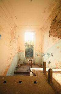 Interior of abandoned building