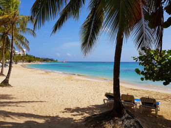 Scenic view of sea and beach against sky