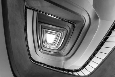 Directly below shot of spiral staircase