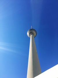 Low angle view of building against blue sky