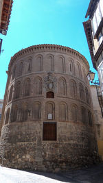 Low angle view of historical building against sky