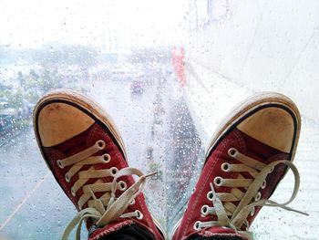 Close-up of shoes on floor