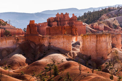 Rock formations on landscape