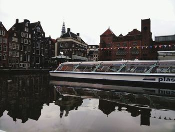 View of river with buildings in background