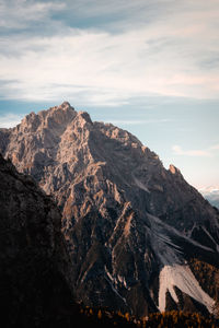 Scenic view of mountain range against sky