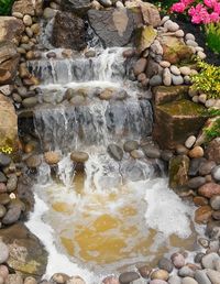 Scenic view of waterfall