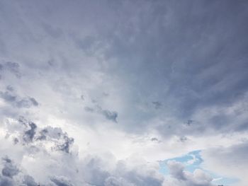 Low angle view of clouds in sky