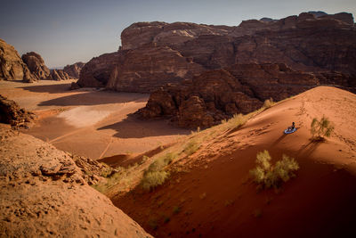 Scenic view of desert against sky