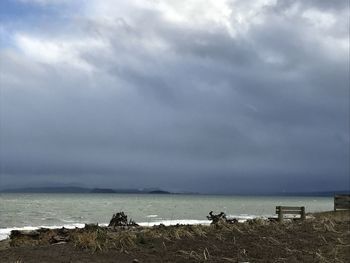 Scenic view of sea against sky