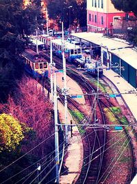Train on railroad track