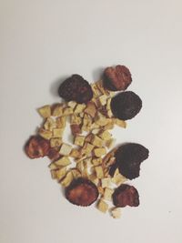 Close-up of food on white background