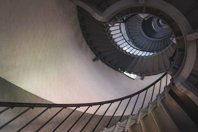 Low angle view of spiral staircase