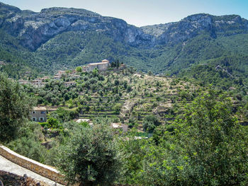 High angle view of landscape against sky