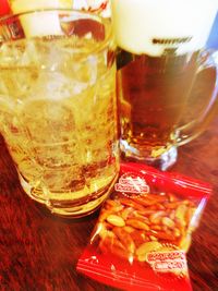 Close-up of drink on table