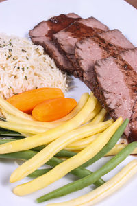 Close-up of vegetables in plate