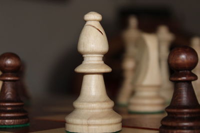 Close-up of chess pieces