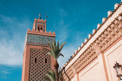 Low angle view of traditional building against sky