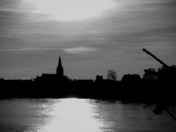 View of river at sunset