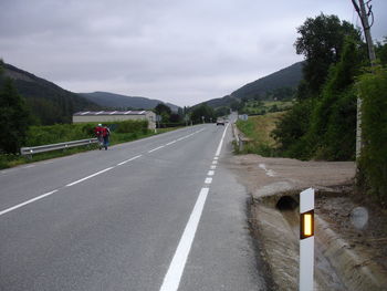 Road passing through mountains