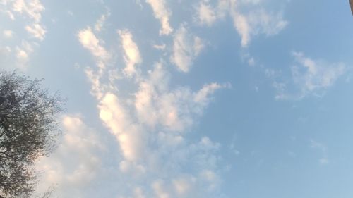 Low angle view of clouds in sky