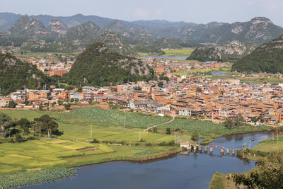 Aerial view of puzhehei, yunnan - china