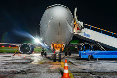 Close-up of airplane