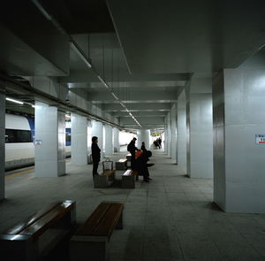 People walking in subway
