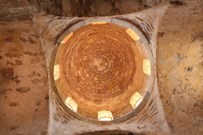 Directly below shot of historical building