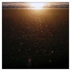 Scenic view of sunset over sea