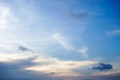 Low angle view of clouds in sky